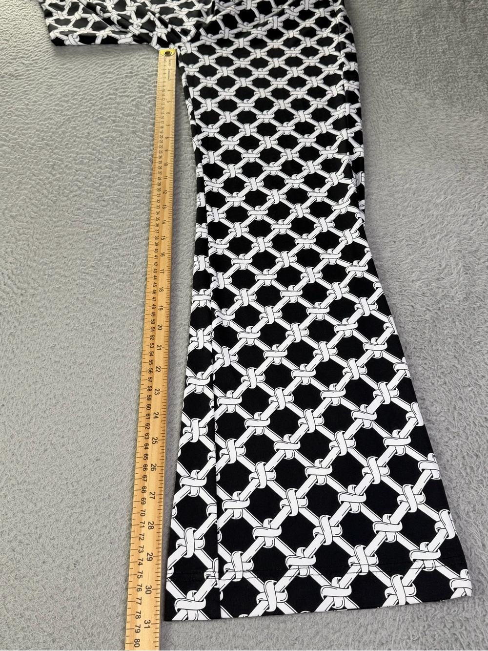 Lulu B Pants Womens Small Black White Rope Print Active Pull On Straight Preppy - Picture 5 of 9